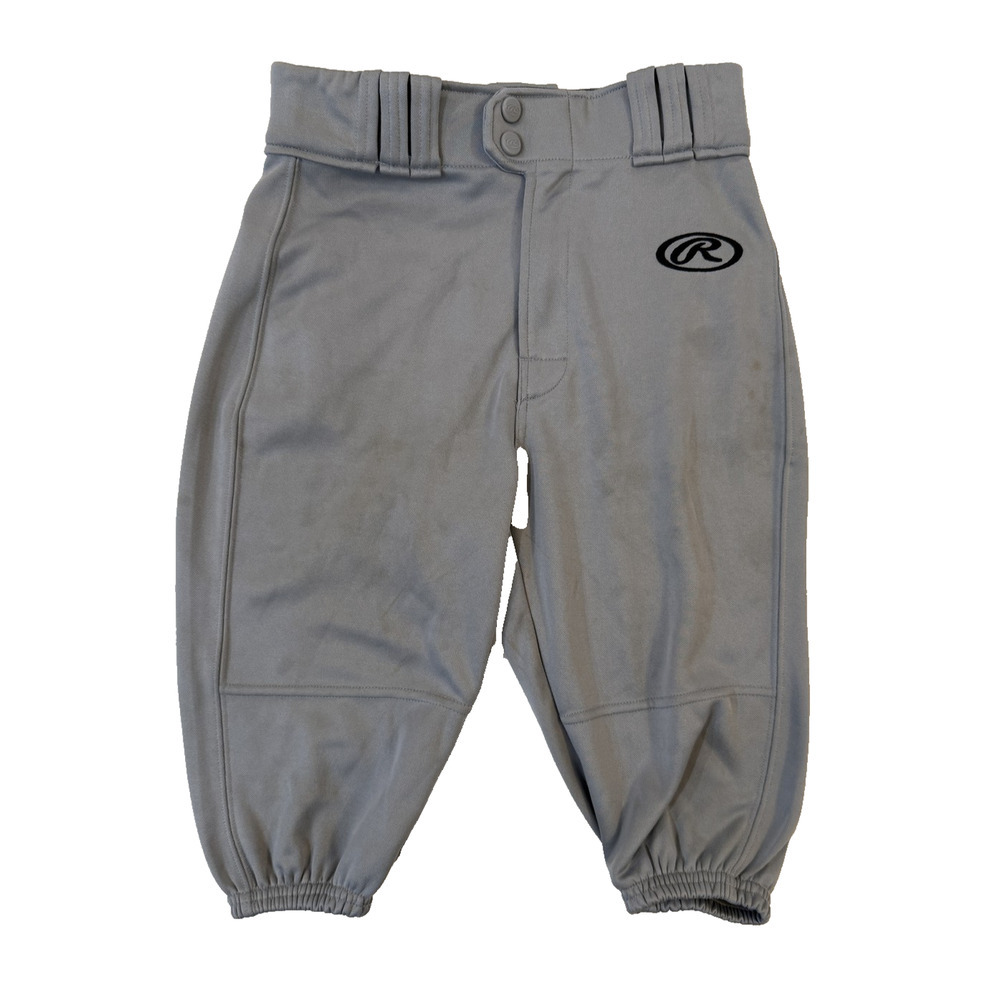 Rawlings Youth Baseball Pants M Gray Pro Dri Knicker Boys Softball MLB